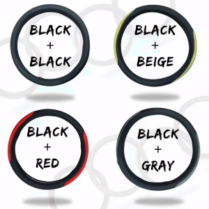 OCAS UNIVERSAL MEDIUM DIAMOND BLACK STEERING WHEEL COVER