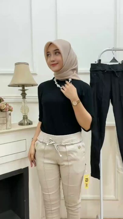 Style Celana Baggy Pants Hijab Celana Chino Wanita Celana Baggy