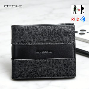 OTOHE Mens Wallet Cash Slot Simple Short Wallet Soft PU Business Wallet Retro Wallet Multi-Card Position Wallets Travel Purses Coin Wallet
