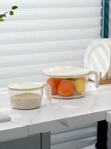 【HOMEWARE】Rice Strainer Washing Basket Food Storage Drainer With Lid Cover & Handle Multifunction Fruit Vege Washer Bowl
