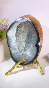 🪷🔴 玛瑙能量摆件(附底座) Agate Energy Display with Stand |稳定气场 ✦ 镇宅辟邪 ✦ 平衡情绪 ✦ 招财转运 ✦ 提升专注 ✦ 守护平安|
