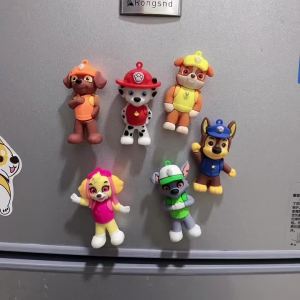 Paw Patrol | Paw Patrol 3D Cartoon Cute Strong Magnetic Refrigerator Magnet Decorative Sticker Doll for Kids Children Gift Collectible Fun