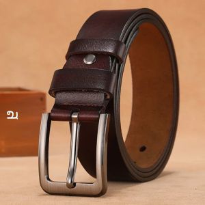 เข็มขัดหนังแท้ผู้ชายคุณภาพสูง PIN BUCKLE สายรัดเอวเข็มขัดสําหรับชายยาวขนาดใหญ่ 110 120 130 140 150 160 170 ซม.PLUS ขนาด