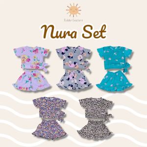 Maybee Kids - Setelan Baju Bayi Perempuan Nura Set Katun Tc