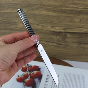 Luxury Stainless Steel Butter Knife Cheese Spreader Dessert Scraper Commercially Used Pure Color Restaurant Quality Butter Knife