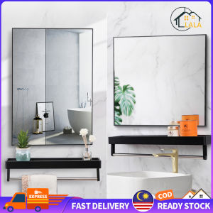 Rectangle Mirror Bathroom Mirror Hanging Mirror Wall Mirror Vanity Mirror Makeup Mirror Deco Cermin Segi Empat Cermin Bilik Mandi Square decorative mirror Mirror and shelf/mirror only Toilet Mirror镜子