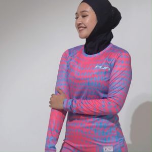 Jerjhon Jersey Olahraga Running Wanita Slimfit Longsleeve   - Run Pro Series Nature Rythms