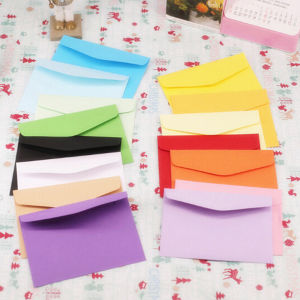 CHENJ 10pcs Candy colors postcard wedding invitation envelope small paper envelopes