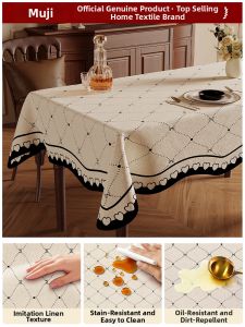 WUYINLIANGPIN | Vintage French Luxury Tablecloth Water-Resistant and Oil-Repellent