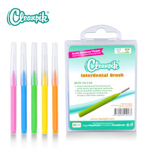 Interdental Brush Box of 40 Ultra Fine Teeth Cleaning Remove Food Debris Deep Clean Oral Care Toothbrush from Mainland China