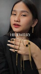 HB Jewelry EMILY Buckle Chain Drop Earrings Womens Fashion Accessories EH00176