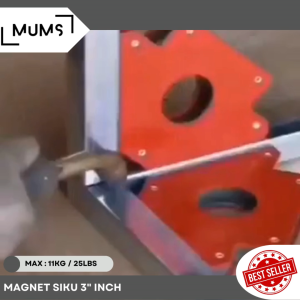 Magnet Siku Las 3" Inch 25 Lbs Magnetic Welding Holder Arrow 11kg 25lbs Untuk Siku 45 90 135 Derjat Model Kdk - MRG