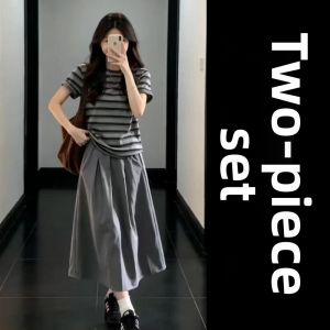 SENWA | Korean Style Summer Outfit Set T-Shirt & Dress