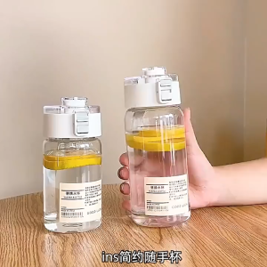 ViRYN 550/800ml Simple Water Bottle With Tea Filter Portable High Temperature Resistant Water Bottle High-Value