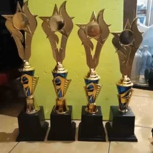Piala Lomba Juara 1 2 3 4 (f12 body merah raser) "costum" (bisa satuan juga) & free sticker 17 san