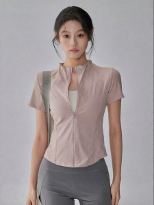 FITNESSGIRL | Sweat-wicking Short-sleeve Form-fitting Yoga Fitness Top Breathable Summer
