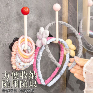 Bathroom Hair Ties Storage Wall Mounted Hair Bands Hair Hoops Hair Clips Organizer Rack Korean Style Plastic Accessories Holder