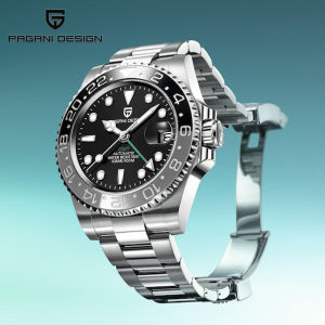 PAGANI DESIGN New Luxury Men Mechanical Wristwatch Stainless Steel GMT Watch Top Brand Sapphire Glass Men Watches reloj hombre