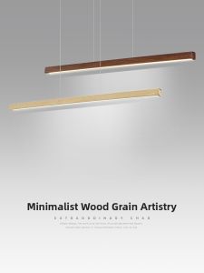 FANZHEN | Nordic Minimalist Wooden Grain Bar Pendant Light