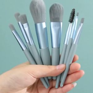 (Tặng Kèm Túi Rút Vintage) Full Bộ Cọ 13 Cây Makeup Lông Mềm Mịn ELUY Bộ Cọ Trang Điểm Cá Nhân Gồm 13 Chi Tiết Đầy Đủ Các Cây Cọ Cơ Bản Thích Hợp Mang Đi Xa Du Lịch Picnic Dã Ngoại Hay Đặt Gọn Nơi Góc Bàn Trang Điểm Màu Xanh Lá Nhạt - Mã TG054