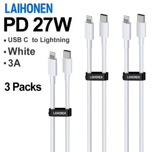 MFI Certified 3PCS 5PCS Pack USB C to Lightning TPE Cable Fast Charging Data Wire Charger Cord for iPhone 14 13 12 X XR