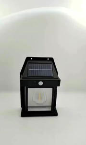 YESQ solar wall light solar smart sensor wall light double Light outdoor lamp wall light body sensing night Bulb Three-mode Tungsten wall light Garden Villa Courtyard Night Lamp