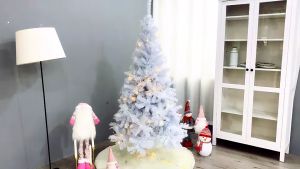 METECH 4/5/6/7/8FT Christmas Decoration PVC White Christmas Tree Artificial Christmas Tree Decoration