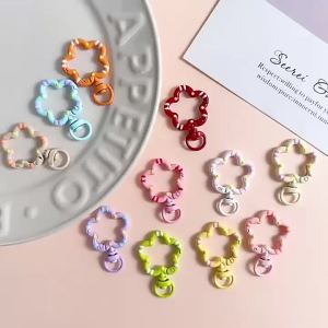 5pcs Flower Snap Hook Trigger Clips Buckles For Keychain Lobster Lobster Clasp Hooks for Necklace Key Ring Clasp Jewelry Supply
