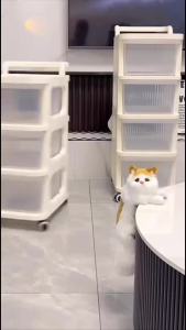 【🛒Nordic Clear Design】ONEAPPLE Drawer Trolley Storage Rack with Wheels Rak Serbaguna Baby Organizer Transparent Cart