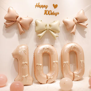 SHIERAI | Ceremonial 100 Day Baby Photo Prop INS Style Bow Balloons