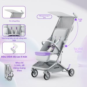 HAXIU | Xe Đẩy Trẻ Em Gập Đa Năng