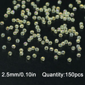 Light Yellow Faceted Crystal Beads Flat Round Spacer Glass Beads 150/300/600pcs 2.5mm For Jewelry Making Diy Bracelets Necklaces