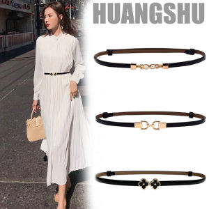 Womens Decorative Belt Matching Dress Suit Versatile Small Leather Belt Sweater Waist Cinching Chain Belt Waist Seal