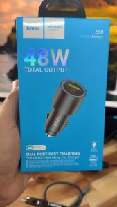 Tẩu sạc 30W 2 cổng (Type C + USB) Hoco Z60 sạc nhanh cho điện thoại Samsung/ iP/ Xiaomi
