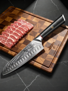Mad Shark | Lady-friendly Damascus Steel Santoku Knife