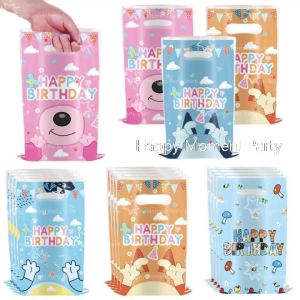 Blue Dog Gift Bag New Cartoon Dogs Birthday Party Decoration Goody Biscuit Loots Candy Bag Packaging Carton Dog Party Supplies