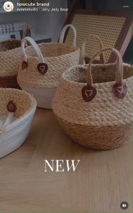 [พร้อมส่ง/บางสีPRE14วันค่ะ]🧺กระถางเชือกทูโทนมีหูหิ้ว(พับได้) ใช้ใส่ต้นไม้ใส่ของต่างๆ มินิมอลมากก HOME / TREE