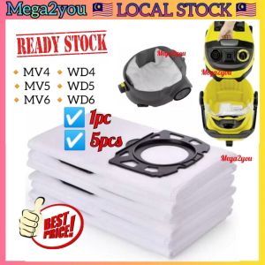 🔥LOCAL SELLER🔥 Compatible for Karcher Vacuum Cleaner Dust Bag MV4 MV5 MV6 WD4 WD5 PREMIUM WD4000 WD5999 WD5P WD5P WD6P Premium Replacement for Karcher Vacum Vacuum Bag Filter Penyimpan Habuk Vakum Beg 吸尘机袋