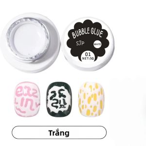 Bộ Keo Bong Bóng 2 Món Màu Trắng Lỗ Sóng Màu Sắc Đậm Chất Liệu Vẽ Móng Kiểu Mới Lưới Keo Dán Trang Trí Nghệ Thuật & Thủ Công