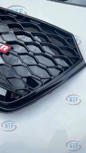 Perodua Ativa 2021-2025 Front Grill Glossy Black (Mini Cooper Style) RS/GR Grilled Plug And Play Honeycomb