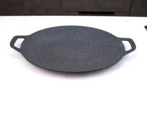 Grill Pan Outdoor Camping Smokeless Cooker BBQ Ceramic Barbeque Plate For Stove