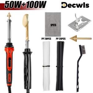 110V/220V Electric Soldering Iron for Car Bumper Repair Hot Stapler Iron of Plastic Welding Machine With 20Pcs PP Glue Stick