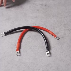 Battery Inverter Cable 2/4AWG 30/50cm Stranded Copper Wire New Energy Vehicle Motorcycle Solar RV Battery Connection Cable