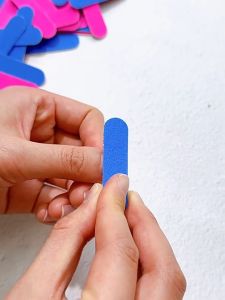 SK-K186 Alat Kikir Kuku 2 Sisi Nail Buffer Mini Portable Kikir Kuku Kayu / Amplas Kuku Dua Sisi Nail