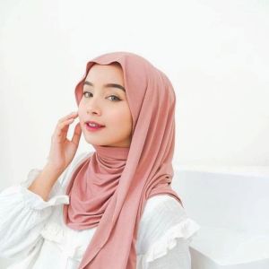 Pashmina Kaos Oval/Pashmina Oval Kaos Premium