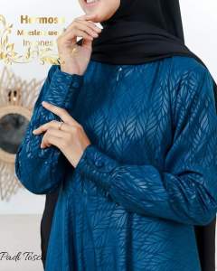 Gamis Motif padi warna tosca gamis tosca umbrella gamis hermosa tosca