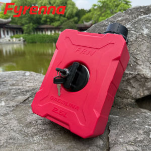 0.7Gallon Motorcycle Jerrycan 2.5L Water Bucket Spare Fuel Tank Anti-Static Petrol Gas Container Emergency Backup Can With Spout