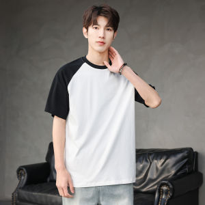 BALENO | Colorblock Raglan Sleeve Crewneck Cotton Loose Comfort T-Shirt