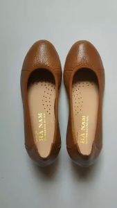 Giày búp bê nữ cao gót 5cm HA NAM da bò thật thời trang cao cấp GBBN2079