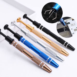 YESPERY IC Chip Remover Tool Electronic Component Extractor Puller Jewelry Grabber Holder Screw Pick Up Pen Tool Gripper Prong Tweezers 4 Claws DIY Tool